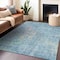 Homeroots 8' X 10' Blue Abstract Washable Indoor Outdoor Area Rug 607863 - alternate 6