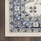 Homeroots 7' X 10' Ivory And Blue Floral Indoor Outdoor Area Rug 573049 - alternate 8