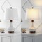 Jonathan Y Finn 23" Vintage Minimalist Iron/Ceramic LED Mini Table Lamp w/USB Charging Port, Wood Finished/White JYL4047A - alternate 6