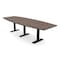Skutchi Designs 12ft Conference Table With Power Unit | 12 Person Modular Boat Meeting Table | Harmony Series HAR-BOT-48X144-T.BK-H3041-NA - alternate 1
