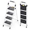 Wrightmaster 4.1 ft. Metal Lightweight Step Ladder, 9 ft. Reach, with Safety Lock Design 800 lbs. Load Capacity ZOR-WK24-4-W-DF - alternate 1