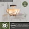 Vaxcel Lodge 16-in W Cream Rustic Antler Bowl Semi Flush Mount Ceiling Light Cream Glass CF33016NS - alternate 7