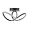 Jonathan Y Chantelle 19.5" 1-Light Modern Minimalist Aluminum Loop Integrated LED Semi Flush Mount, Black JYL1701B - alternate 8