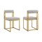 Armen Living Anastasia Dining Chair with Gold Brushed Stainless Steel and Taupe Fabric - Set of 2 LCANSIBGLTP - alternate 1