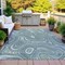 Homeroots 5' X 8' Sky Blue And Gray Geometric Washable Indoor Outdoor Area Rug 631402 - alternate 5