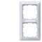 Siemens DELTA line, aluminum-metallic frame 2-fold, 151x 80 mm vertical, with Labeling 5TG2552-5 - alternate 1