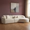 Homeroots Ivory Boucle Modular Curved Two Piece Sofa and Chaise Sectional With Toss Pillows 643970 - alternate 11