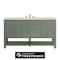 James Martin Vanities Breckenridge 60 in. Single Vanity, Smokey Celadon, w/ 3 CM Victorian Silver Silestone Top 330-V60S-SC-FVSL - alternate 1
