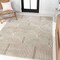 Jonathan Y Ariana MidCentury Art Deco Striped Arches Two-Tone High-Low Beige/Cream 5 ft. x 8 ft. Area Rug SND100A-5 - alternate 5