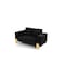 Homeroots Stylish 69in Black Velvet And Gold Accent Loveseat 480900 - alternate 4