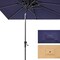 Homeroots 10ft Navy Polyester Rectangular Tilt Market Patio Umbrella With Stand 485612 - alternate 5