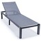 Leisuremod Marlin Patio Chaise Lounge Chair with Black Aluminum Frame, Dark Grey, 2PK MLBL-77DGR2 - alternate 9