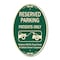 Signmission Reserved Parking Patients Only Violators Will, 12 In X 18 In Architectural, Heavy Gauge Aluminum A-OV-G-1218-9902 - alternate 1