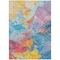 Homeroots 9' X 12' Blue Yellow Pink And Orange Abstract Washable Indoor Outdoor Area Rug 618536 - alternate 8