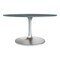 Homeroots 60" Gray and Silver Marble and Aluminum Pedestal Base Round Top Dining Table 572221 - alternate 6
