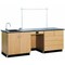 Diversified Spaces Instructor's Desk, Oak, Wood Frame, 96 in W, Black/Red 1116K - alternate 1