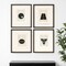 Homeroots Set Of Four Geometrics II Black Framed Print Wall Art, 4PK 525392 - alternate 4