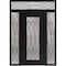 Vdomdoors Aluminum Door Iron 1600 Black Entry Steel Metal Classic Painted 60 x 94 (12+36+12 x 80+14)-Left Ins IRON1600EXD-BLK-W12+36+12xH80+14-LH-I - alternate 1