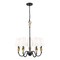 Z-Lite Claudelle 5-Light Chandelier, 24 in W, Matte Black + Modern Gold 4014-24MB-MGLD - alternate 1