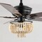 Jonathan Y Opal 52" 3-Light Farmhouse Rustic Wood Bead Shade LED Ceiling Fan With Remote, Black JYL9617A - alternate 11