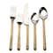 Homeroots Matte Gold Stainless Steel Twenty Piece Hand Forged Flatware Set 568831 - alternate 7