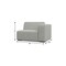 Homeroots 44" Gray Fabric Modular Sofa With Brown Legs 641028 - alternate 6