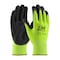 G-Tek Hi-Vis Seamless Knit A3 PolyKor Blended Glove w/Double-Dipped Nitrile Coated MicroSurface Gri, 12PK 16-340LG/M - alternate 1