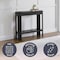 Alaterre Furniture Fluted Solid Wood Console Table 36 in Modern Entryway Table with Storage Shelf AFTBL-026 - alternate 5