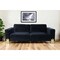 Homeroots 95" Black Velvet Sofa With Gold Legs 488838 - alternate 6