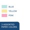 Roaring Spring Case of Colored Index Cards 3"x5", 100 per pack, Ruled on Front, Blank on Back, 3 Colors 83369cs - alternate 4