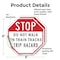 Signmission Stop Do Not Walk on Train Tracks Tr, 6 inch X 6 inch, Vinyl Decal, 2PK OC-D-2PACK-6-211 - alternate 2