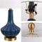Jonathan Y Parker 21.5" Contemporary Traditional Ceramic/Metal Gourd LED Table Lamp, Brass/Blue JYL1030C - alternate 8