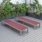 Leisuremod Marlin Patio Chaise Lounge Chair with Grey Aluminum Frame, Burgundy, 2PK MLGR-77BRG2 - alternate 7