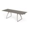 Homeroots 94" Gray Glass And Metal Self-Storing Leaf Sled Base Dining Table 487360 - alternate 8