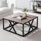 Homeroots 35" Black Steel Square Coffee Table 521996 - alternate 8