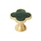 Amerock Accents 1-1/4 inch 32mm Length Gold/Emerald Green Cabinet Knob, 2PK 2PK36970EMG - alternate 1