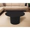 Homeroots 36" Black Solid Wood Round Pedestal Coffee Table 568902 - alternate 1