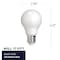 Bulbrite LED Filament, 2.5 Watt Dimmable A19 Light Bulb, Milky Glass Finish, E26 Base, 2700K 250 Lumens, 4PK 862069 - alternate 6