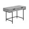 Homeroots 47" Gray and Black Wood and Metal H-Shape Computer Desk With Two Drawers 489997 - alternate 6