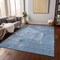 Homeroots 3' X 5' Denim Blue And Ivory Abstract Washable Indoor Outdoor Area Rug 596854 - alternate 6
