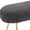 Homeroots 48in Black and Gold Fabric Upholstered Bench 668845 - alternate 6