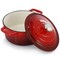Megachef 2.7 Quart Round Enameled Cast Iron Casserole in Gradient Red 750124508M - alternate 6