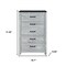 Homeroots 51" Gray Wood Five Drawer Dresser 564697 - alternate 4
