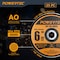 Powertec 6in Cut Off Wheels 25PK, 1/16in Thick with 7/8in Arbor, for Angle Grinder - 60 Grit, 25PK 14021 - alternate 4