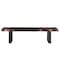 Homeroots 68" Dark Brown and Black Distressed Solid Wood Dining Bench 522082 - alternate 7
