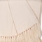 Homeroots 50" X 60" Cream Woven Cotton Herringbone Throw Blanket with Fringe 548945 - alternate 6