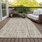 Homeroots 8' X 10' Brown Beige And Ivory Striped Washable Indoor Outdoor Area Rug 583417 - alternate 7