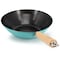 Martha Stewart Everyday Clarkston 10 Inch Nonstick Carbon Steel Wok with Wooden Handle in Teal 141038.01 - alternate 5