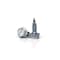 Malco Screw, 1/2-7 Thread, Single Thread, Hex, Slotted Drive, Sheet Metal White, 100PK HW7X1/2ZWG - alternate 3