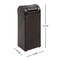 Happimess Darla 14.27-Gallon All-Weather Wicker/Metal Swing Top Hideaway Outdoor Trash Can, Brown HPM1201A - alternate 10